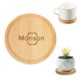 3,75INCH ROUND BAMBOO COASTER & SAUCER image 2