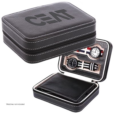 Picture of 4 WATCHES TRAVEL ORGANIZER LEATHER CASE