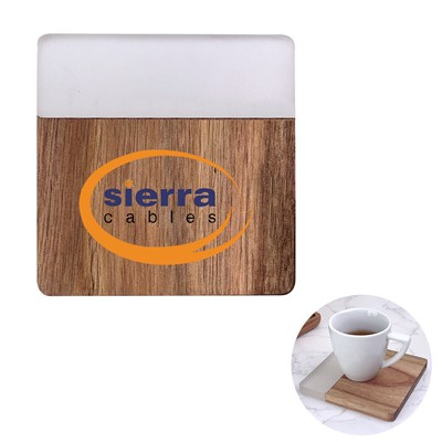 Picture of 3 15 & 16 INCH WOOD & RESIN COASTER