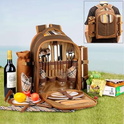 Picture of 4 PAX THERMAL INSULATED COOLER WINE POUCH PICNIC LUNCH BAG