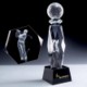 Picture of 12 INCH GOLFER SWING CARVING CRYSTAL TROPHY AWARD