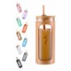 Picture of 550ML GLASS WATER TUMBLE with Straw & Lid