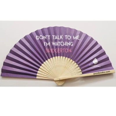 Picture of 8,25 INCH BAMBOO-RIBS PAPER FAN-25 HOLLOW RIBS