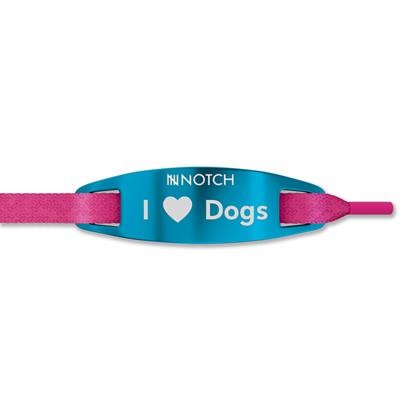 Picture of NOTCH® LACE TAG MADE FROM ALUMINIUM in Vibrant Anodised Dazzler Blue Colour