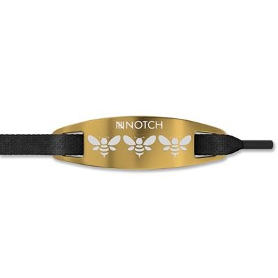 Picture of NOTCH® LACE TAG MADE FROM ALUMINIUM in Vibrant Anodised Gold Colour
