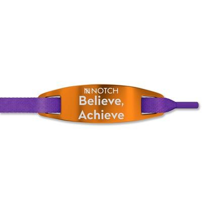 Picture of NOTCH® LACE TAG MADE FROM ALUMINIUM in Vibrant Anodised Orange Colour