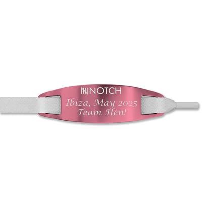Picture of NOTCH® LACE TAG MADE FROM ALUMINIUM in Vibrant Anodised Pink Colour