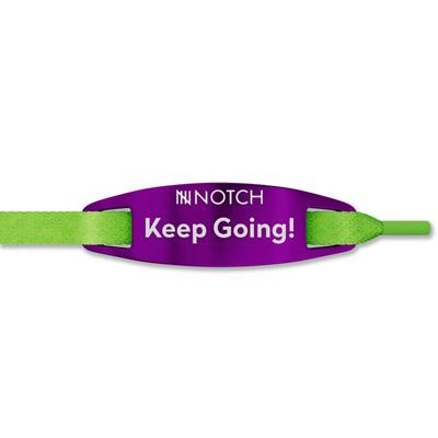 Picture of NOTCH® LACE TAG MADE FROM ALUMINIUM in Vibrant Anodised Purple Colour