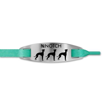 Picture of NOTCH® LACE TAG MADE FROM ALUMINIUM in Polished Stainless Steel Metal