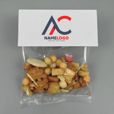 Picture of HEADER SNACK BAG - JAPANESE RICE CRACKERS - SAVOURY TREAT - 20G