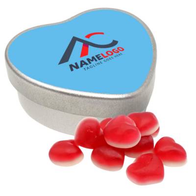 Picture of HEART SHAPE SWEETS TIN - GUMMY HEARTS - 40G