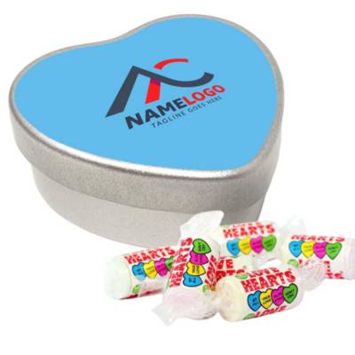 Picture of HEART SHAPE SWEETS TIN - LOVE HEARTS - 32G