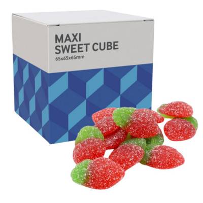 Picture of MAXI SWEETS CUBE - FIZZY STRAWBERRIES - 60G