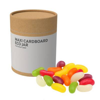 Picture of MAXI ECO SWEETS JAR - CARDBOARD CARD TUBE -JELLY BEANS - 60G.