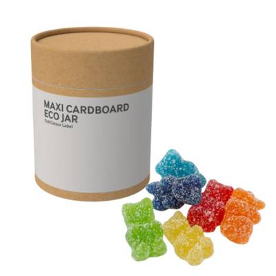 Picture of MAXI ECO SWEETS JAR - CARDBOARD CARD TUBE - FIZZY VEGAN BEARS - 60G