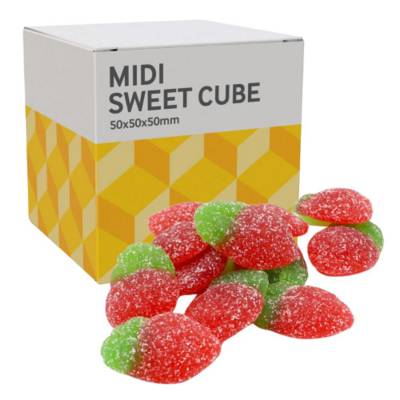 Picture of MIDI SWEETS CUBE - FIZZY STRAWBERRIES- 40G