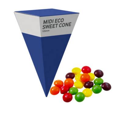 Picture of MIDI ECO SWEETS CONE PYRAMID - SKITTLES - 40G