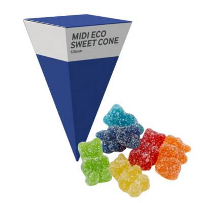 Picture of MIDI ECO SWEETS CONE PYRAMID - VEGAN FIZZY BEARS - 40G