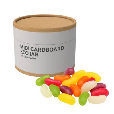 Picture of MIDI ECO SWEETS JAR - CARDBOARD CARD TUBE - JELLY BEANS - 40G.