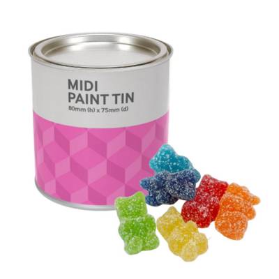 Picture of SWEETS PAINT TIN - FIZZY VEGAN BEARS - 60G