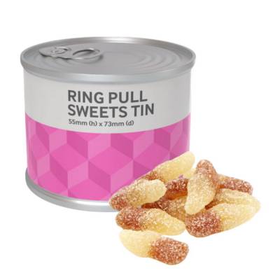 Picture of RING PULL SWEETS TIN - FIZZY COLA BOTTLES - 50G
