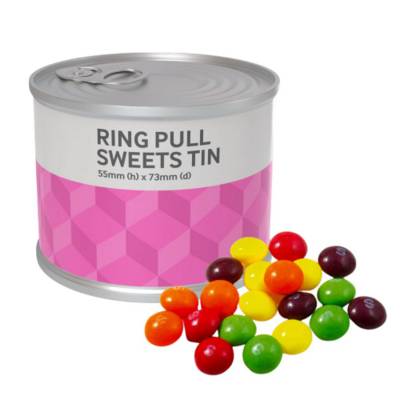 Picture of RING PULL SWEETS TIN - SKITTLES - 50G