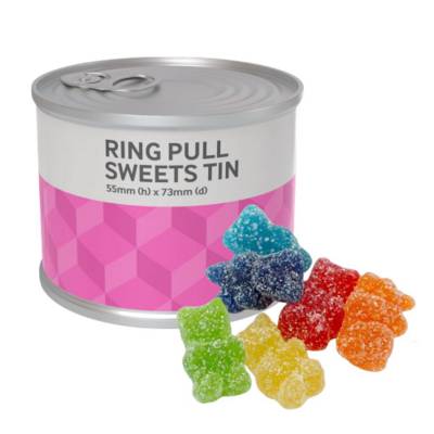 Picture of RING PULL SWEETS TIN - VEGAN FIZZY BEARS- 50G