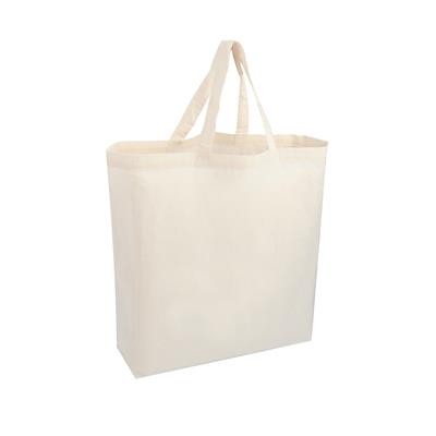 Picture of 5OZ PLAIN NATURAL COTTON GUSSET BAG with Short Handles.