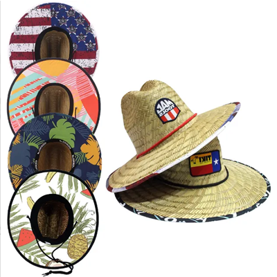 Picture of LIFEGUARD STRAW HAT FULL COLOR UNDERBRIM & PATCH