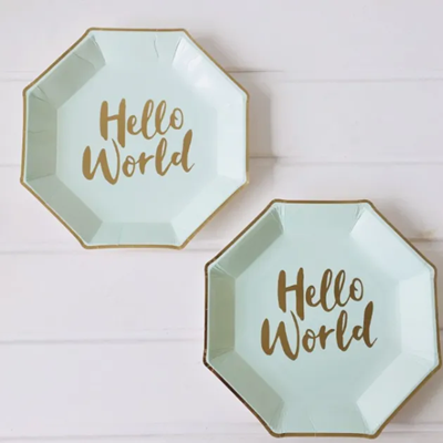 Picture of DISPOSABLE DINNERWARE SET PAPER PLATES WEDDING SUPPLY
