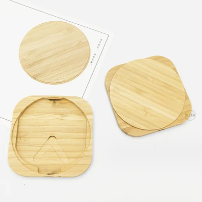 Picture of ROUND BAMBOO PHONE CORDLESS CHARGER