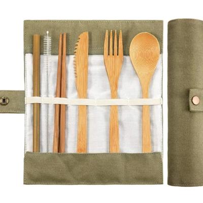 Picture of BAMBOO TRAVEL UTENSILS SET with Carrying Case