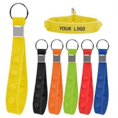 Picture of PUSH POP STRESS RELIEVER KEYRING CHAIN