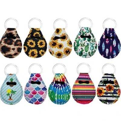 Picture of NEOPRENE COIN KEYRING CHAIN.