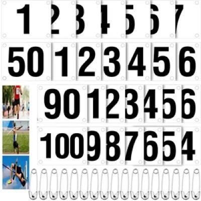 Picture of RUNNING BIB NUMBER with Safety Pins.