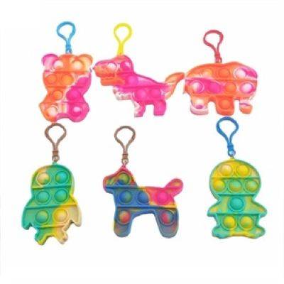 Picture of DOG SHAPE PUSH BUBBLE FIDGET SENSORY TOY with Buckle