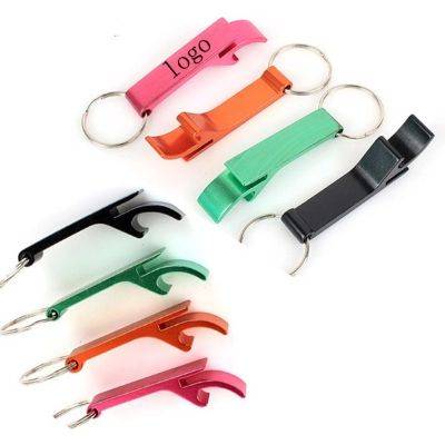 Picture of ALUMINIUM BOTTLE OPENER & KEYRING CHAIN - 2 1 & 2 INCHX1 & 2 INCH.
