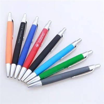 Picture of CUSTOM RUBBER COATED CLICK BALL PEN 