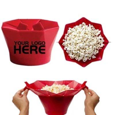 Picture of MICROWAVE SILICON FOLDING POPCORN BUCKET BOWL.