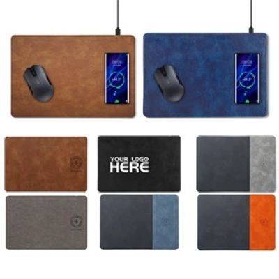 Picture of LEATHER QI CORDLESS CHARGER PAD MOUSEMAT