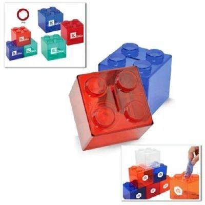 Picture of CUBE BLOCK BANK SAVE SPEND SHARE PIGGY.