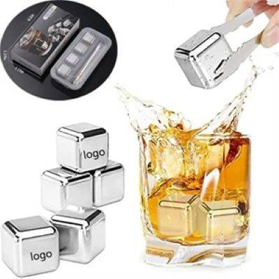 Picture of 304 STAINLESS STEEL METAL CUBES ICE STONE.