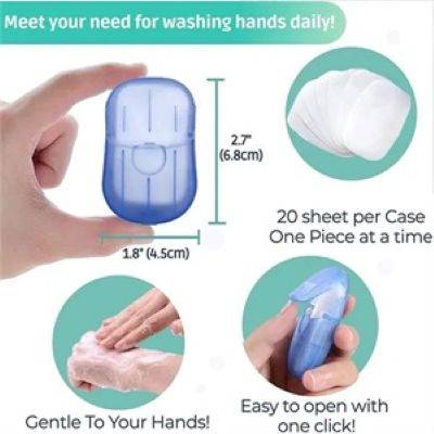 Picture of PORTABLE DISPOSABLE TRAVEL WASHING HAND PAPER SOAP SHEET