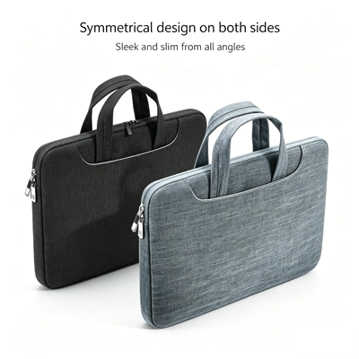 Picture of 17 INCH OXFORD LAPTOP SLEEVE, DOUBLE SIDE POCKETS, PLUSH LINING