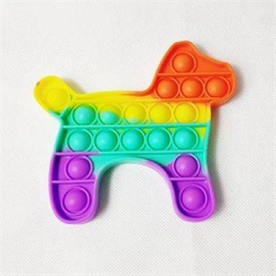 Picture of DOG SHAPE PUSH BUBBLE FIDGET SENSORY TOY with Buckle