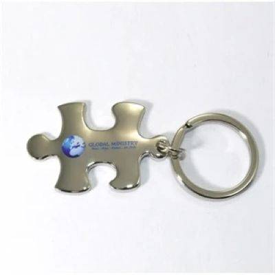 Picture of METAL PUZZLE PIECE KEYRING CHAIN QUALITY CUSTOM