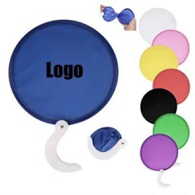 Picture of BLACK & WHITE COLOUR FOLDING FAN with the Plastic Handle.