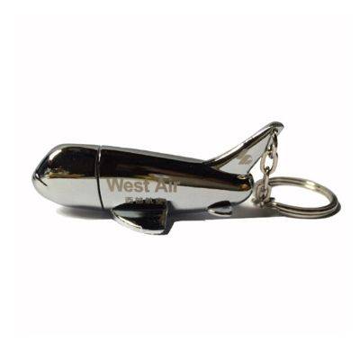 Picture of 4GB AEROPLANE USB FLASH DRIVES with Keyring Chain