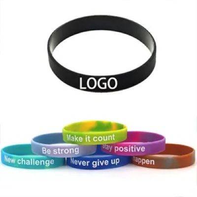 Picture of DEBOSSED COLOUR FILL SILICON WRIST BAND