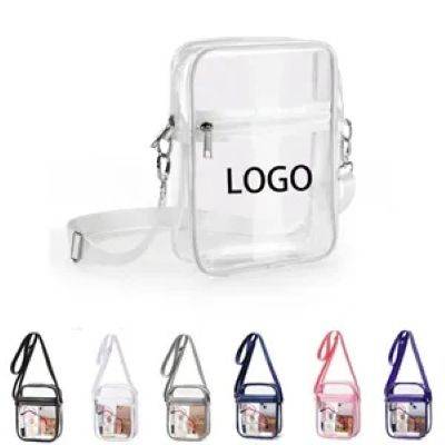 Picture of CLEAR TRANSPARENT PVC FASHION CROSSBODY PURSE